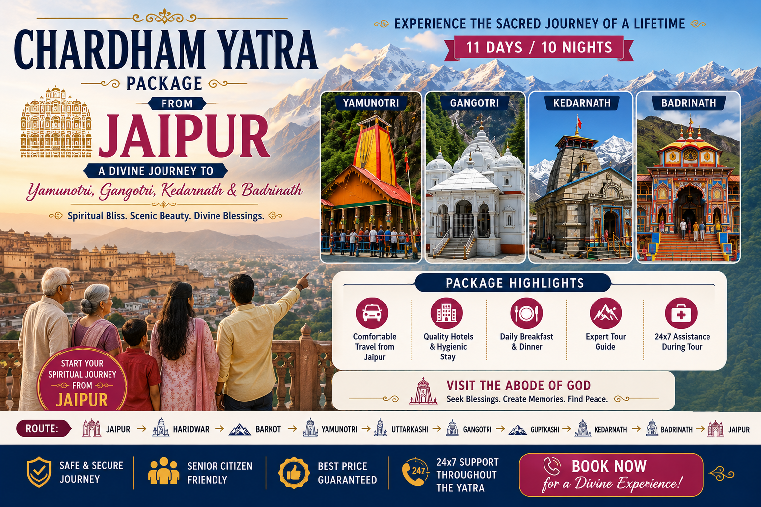 Chardham Yatra Package from Jaipur